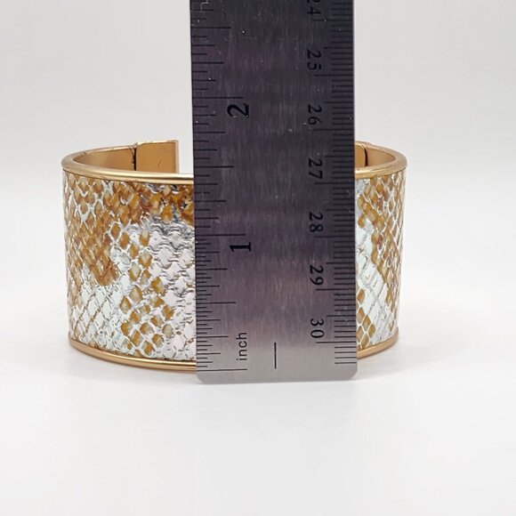 Patricia Nash Imitation Snakeskin Cuff Bracelet - Picture 7 of 7